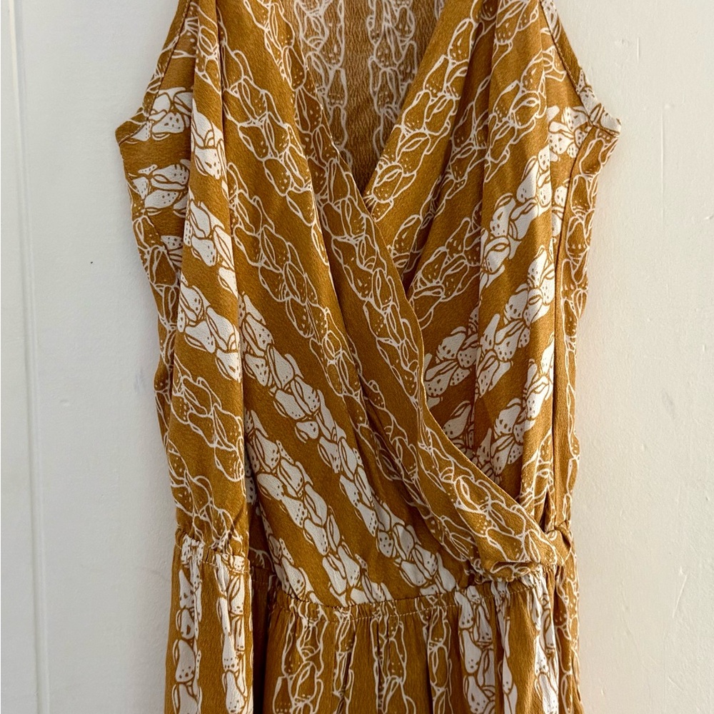 Manaola Mustard and White Patterned Jumpsuit